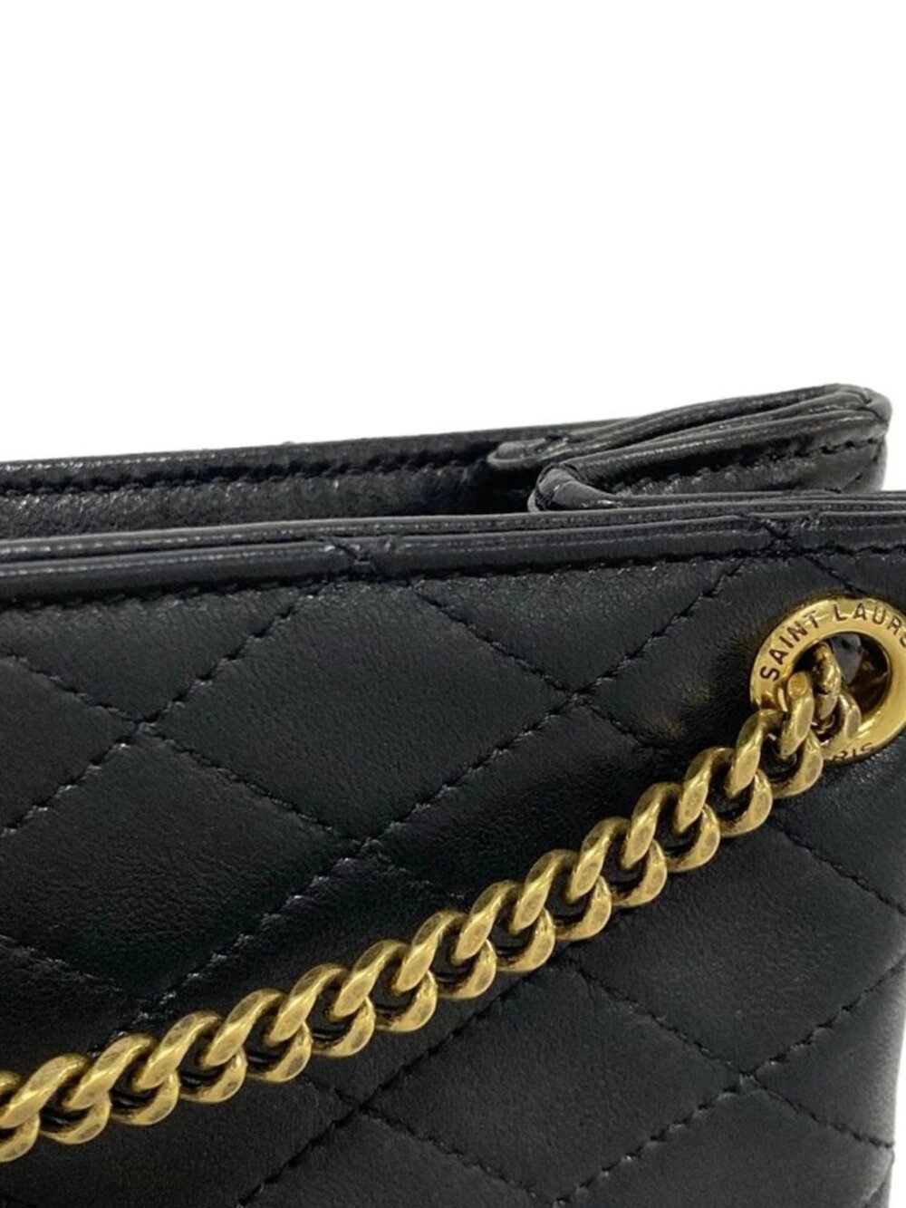 SAINT LAURENT PARIS Nolita Mini 672738 Black Lambskin Shoulder Bag - Picture 12 of 15